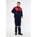 Mervem Iş Takımı (Mont+Pantolon) Reflektörlü Pamuk Lacivert - XL