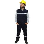 Mervem Orange Safety Kışlık Takım 7/7 Gabardin %100 Pamuk Lacivert Yelek - 3XL
