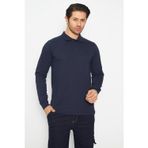 Mervem Sweat t-shırt Polo Yaka Kışlık Uzun Kol Gri