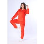 mervemoda Kadın Mercan yaka fermuarlı welsoft yüksek kalite kumaş eşefman ikili takım