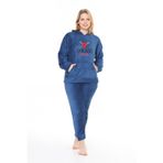 mervemoda SİYAH WELSOFT KUMAŞ EŞOFMAN TAKIM