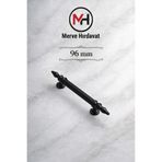 merveuras 96 Mm Siyah Şık Plastik Dolap Çekmece Mobilya Kulp