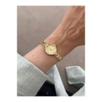 MERW Donna Model Gold Beyaz Renk Metal Kordon Vintage Seri Kadın Kol Saati