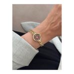 MERW Donna Model Gold Bordo Renk Metal Kordon Vintage Seri Kadın Kol Saati
