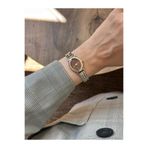 MERW Lovik Model Gold Gümüş Bordo Renk Metal Kordon Vintage Seri Kadın Kol Saati