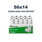 Merwish 56mm x 14m Termal POS Rulo Kağıt Termal Yazıcı ve Yazar Kasa İçin Uyumlu Net Kalıcı Baskı 10 Adet