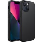 Merwish Apple iPhone 15 Plus Uyumlu Özel İpeksi Dokunuş Hissi Veren İçi Yumuşak Kadife Lansman Silikon Kılıf Kapak (Siyah)