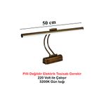Merwish Flüt Led Aplik 50 CM 3200K Gün Işığı Banyo Tablo Çalışma Masası Duvar Aydınlatma Lamba (Eskitme)