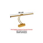 Merwish Flüt Led Aplik 50 CM 4000K Soft Beyaz Banyo Tablo Çalışma Masası Duvar Aydınlatma Lamba (Gold)