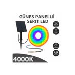 Merwish Güneş Enerjili 4000K Şerit LED Işık – IP65 Su Geçirmez Bahçe Ağaç Çit Aydınlatma