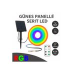 Merwish Güneş Enerjili RGB Şerit LED Işık – Kumandalı, IP65 Su Geçirmez Bahçe Ağaç Çit Aydınlatma