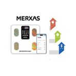 Merxas C66 Şarjlı Ekranlı Vücut Yağ Ölçekli Banyo Baskülü Akıllı Bluetooth Şarjlı Tartı Mobil Uygulamalı - Beyaz