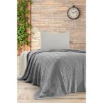 Mery Triko Yatak Örtüsü Tek Kişilik 180 x 230 cm - Gri - 180 x 230 cm