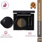Merythod Reeltattoo Brow Cushion Two Tone Brown - Çift Tonlu, Çift Fırçalı Kaş Farı & Kaş Şekillendirme Kiti - Renkli
