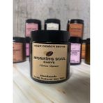 Merz Design Decor Amber Cam Kavanozda Kahve Kokulu Doğal Bitkisel İçerikli Soya Wax Mum - 1 Adet