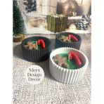 Merz Design Decor Dekoratif Beton Saksıda Yılbaşı Temalı Kurabiye Adam ve Baston %100 Doğal Vegan Soya Wax Mum - Siyah