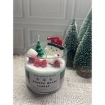 Merz Design Decor Yılbaşı Yeni Yıl Temaşı Kış Köyü %100 Doğal Vegan Soya Wax Mum - Çok Renkli