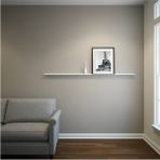 Merzana 90 cm Metal Çerçeve Rafı, Duvar Rafı - Beyaz