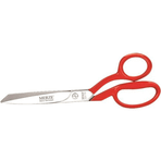 Merze 3257-7 No:7 D-109 Tırtırlı Kırmızı Saplı Yatık Regula Makası