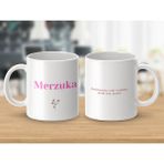 Merzuka Isimli Kupa Bardak, Isimli Bardak, Hediye Kupa Bardak, Kahve Kupa Bardak - Beyaz