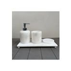 Mesa maden Mermer banyo seti 4’lü
