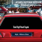 Mesafe Koyduk Atarli Ukala Turkce Sarki Anlamli Sozler - Cam Yazilari Sticker Etiket Yapistirma