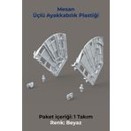 Mesan Ayakkabılık 3'Lü Plastik Beyaz (Sağ-Sol) (0024)