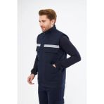 Mesay Kapitoneli Reflektörlü Kışlık Iş Yeleği - Lacivert - 3XL