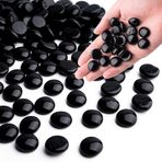 Meschett 0,44 kg de billes de verre blanc, perles de verre Plates pour vases, cailloux pour la décoration d'Aquarium, pierres de mancala, remplissage de Vase (85-100 pièces)
