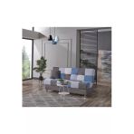 Meşe Home Cube Kolsuz Mekanizma Yataklı Yaylı Bazalı Kare Desenli Kanepe