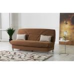 Meşe Home Smart Kılıflı Bazalı Yataklı Süngerli S Yaylı Kanepe Kahve