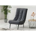 Meşe Home Smart Kılıflı Süngerli Metal Ayaklı Berjer Gri - Açık Gri