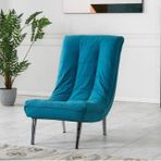 Meşe Home Smart Kılıflı Süngerli Metal Ayaklı Berjer Mavi 67x94 cm