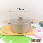 Meşeler Granit 20 cm Derin Tencere Rose