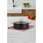 Meşeler Granit Tencere Derin Siyah- Inox - 18