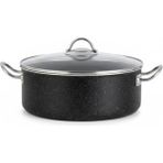 Meşeler Granit Tencere Derin Siyah- Inox - 20