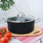 Meşeler Granit Tencere Derin Siyah- Inox - 28