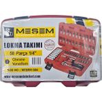 Meşem 58 Parça Lokma Takımı 1/4 - Kırmızı