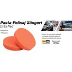 Meşem Pasta Polisaj Süngeri Cırtlı Ped 150 mm (2 Adet) - Turuncu