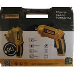 Meşem Şarjlı Tornavida 10MM 4.0V 1500MAH 250RPM - Sarı - Siyah