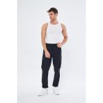 Mesfeno Clothing Mesfeno Erkek Pantalon, Likralı Esnek Paraşüt Kumaş, Kargo Cep Detaylı, Regular Kesim, Paçası ve Beli Lastikli Ayarlanabilir Ip Lastikli - Siyah