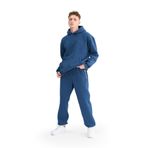 Mesfeno Erkek Beli ve Paçası Lastikli, Efektli Yıkamalı Jogger Pantolon (XL, Lacivert)