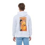 Mesfeno Sırt Baskılı Beyaz Kapüşonlu Sweatshirt (Beyaz, S)
