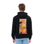 Mesfeno Sırt Baskılı Siyah Kapüşonlu Sweatshirt (SİYAH, XXL)