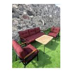 Mesgarden 3+1+1+SEHPA BALKON VE BAHÇE MOBİLYASI BORDO