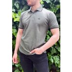 Mesh Company Haki Erkek Polo Yaka T-shirt, Dağ Logolu %100 Pamuk Kısa Kollu Model Tişörtler