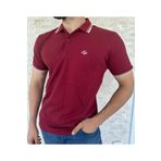 Mesh Erkek Bordo Polo Yaka T-shirt– %100 Pamuk, Krem Çizgili Yaka, Regular Fit, Kısa Kollu Yazlık Stil