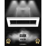 Mesita (Gri Kasa, Beyaz Işık) Ledli Modern Sarkıt Linear LED Avize Salon Mutfak Oturma Odası Yatak Odası Antre Hol LED Dikdörtgen