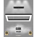 Mesita (Siyah Kasa, Beyaz Işık) Ledli Modern Sarkıt Linear LED Avize Salon Mutfak Oturma Odası Yatak Odası Antre Hol LED Dikdörtgen