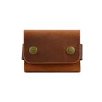 MESSCOLLECTION Hakiki Deri Kartlık, Kredi Kartı Cüzdanı, El Yapımı Minimal, Erkek & Kadın Minimalist Kartlık, Küçük Kartvizitlik, Hediyelik Ürün Şık Para ve Kartlık çç (Camel)